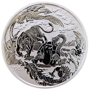 2024-Australian 1oz Silver Chinese Myths & Legends Four Guardians coin