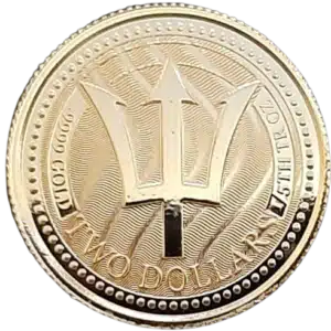2021 Barbados Gold Trident Coin 1/5 oz Gold
