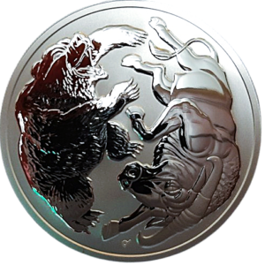 2020 Australian 1oz silver Bull and Bear coin
