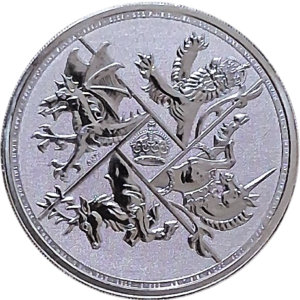 2024 UK 2 oz Silver Four Nations Coin Bu .9999