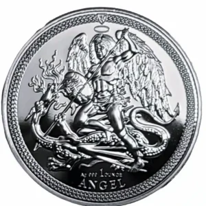 2025 isle of man 2 coin silver angel premium bu reverse proof set abs 4