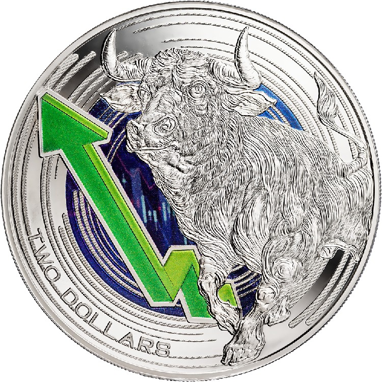 2023 Niue 1 oz Silver Bull and Bear Markets 1$ Coin