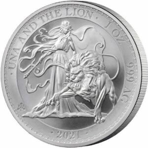 2021 Una & The Lion 1 oz Silver Proof Coin Bu