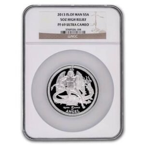 2013 Isle of Man 5 oz Silver Angel Proof NGC -PF70