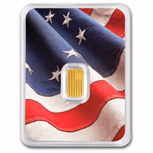 1 g Gold Bar - American Betsy Ross Flag Liberty Bell