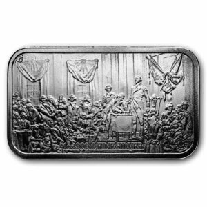 1 oz silver bar american constitution 327309 obv