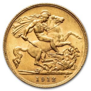 1912 Great Britain Gold Half Sovereign George V BU