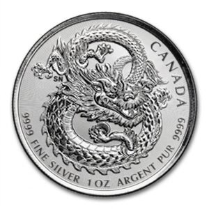 2019 Canadian 1 oz Silver Lucky Dragon .9999