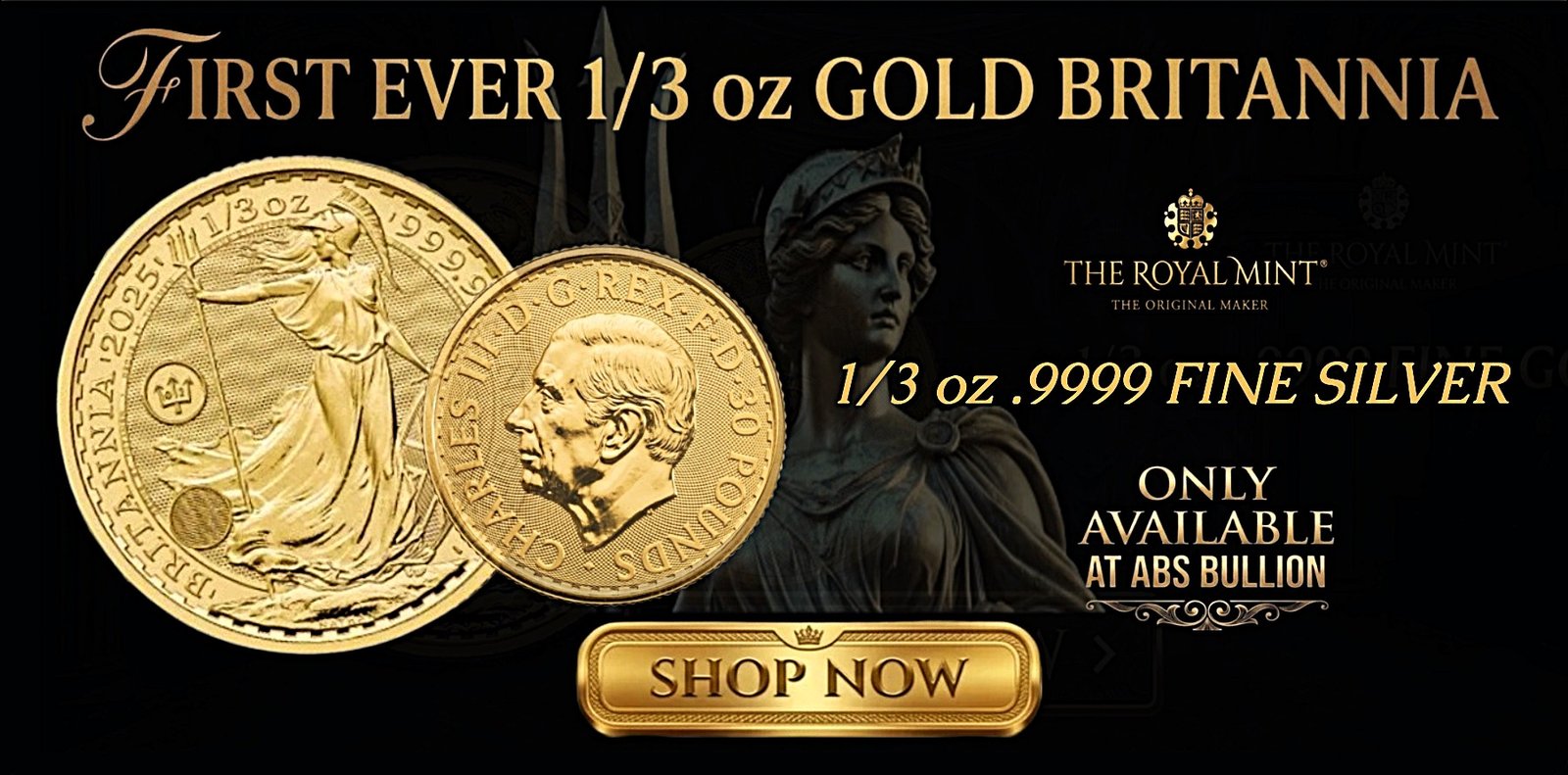 2025 britannia 1 3 ounce gold coin abs bullion 1banne 6 1