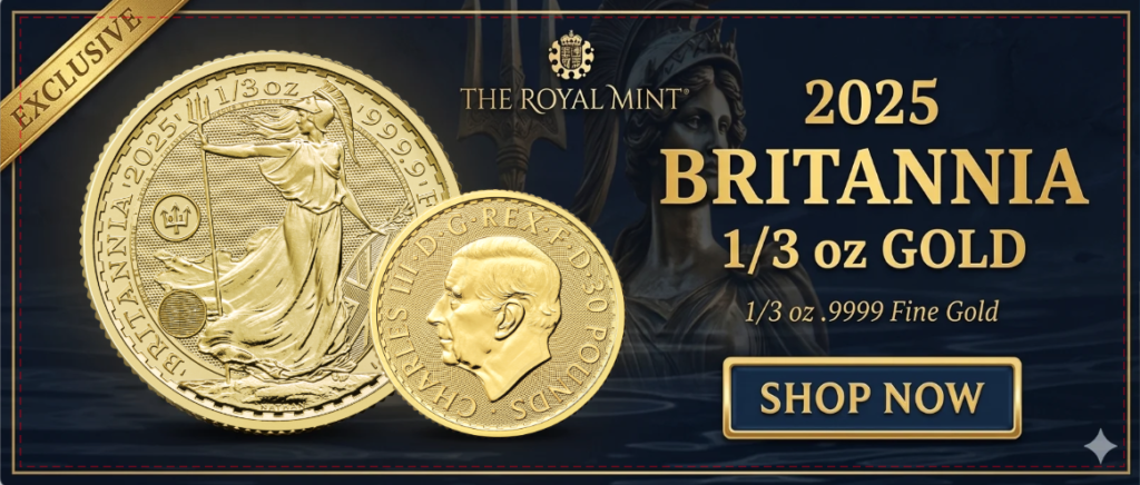 2025 uk britannia 1 3 oz gold coin