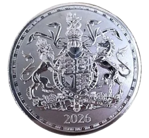 2025 British Coat Of Arms Five Pound Silver Proof Coin