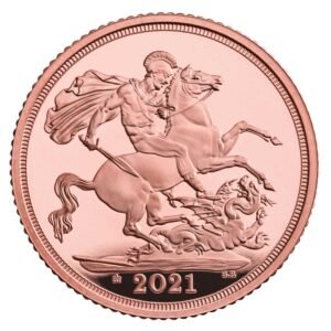 the sovereign 2021 gold proof coin reverse tone sv21 hisq95svp