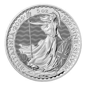2025 UK Britannia 5 oz Silver .999 Fine)
