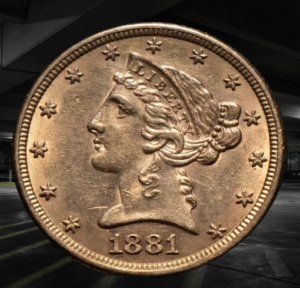 1881 gold liberty
