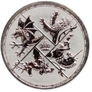 2026 UK 2 oz Silver Four Nations Coin Bu .9999